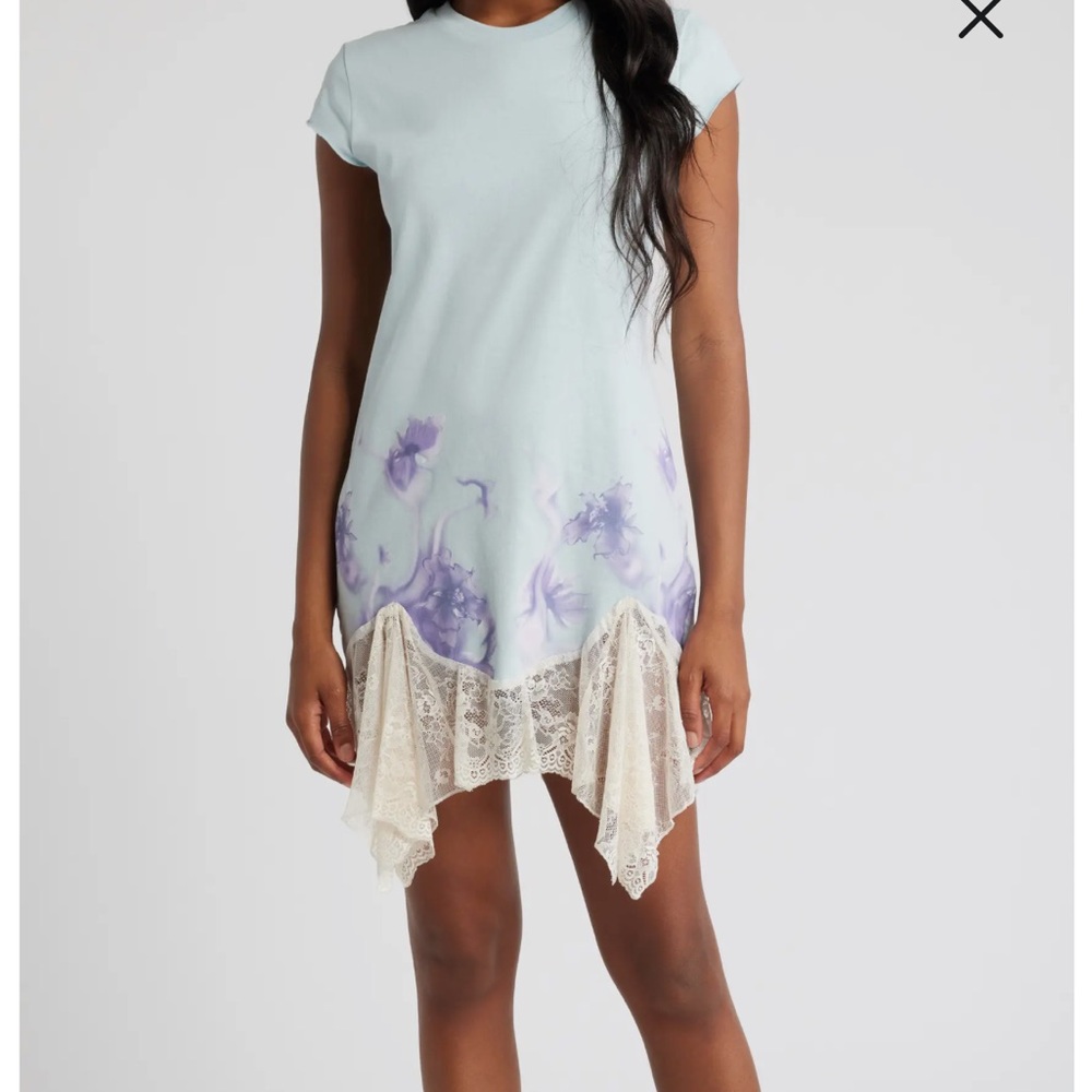 Collina Strada x Puma Floral Dress with Lace Hem